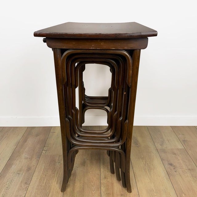 Art Nouveau No. 10 Nesting Tables by Michael Thonet for Thonet, 1900s, Set of 4 For Sale - Image 16 of 18
