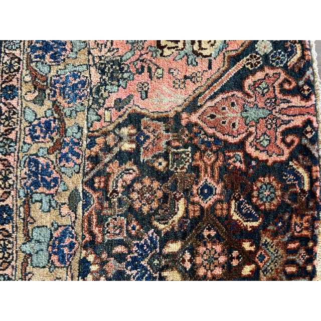 Mid 20th Century Antique Handmade Kurdish Rug/a Sampler, Ornak 18" X 17" For Sale - Image 5 of 7