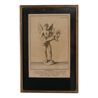 18th or 19th Century Italian Engraving of a Putto For Sale