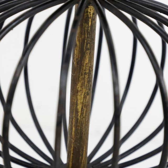 Arturo Pani 1950s Arturo Pani Mid-Century Modern Iron & Brass Lamp For Sale - Image 4 of 5