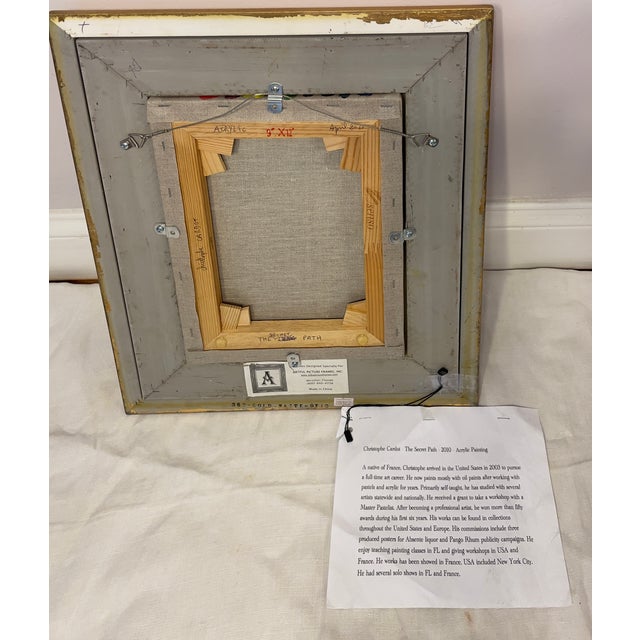 The Secret Path Acrylic on Canvas Impressionist Painting by Christophe Cardot For Sale - Image 4 of 7