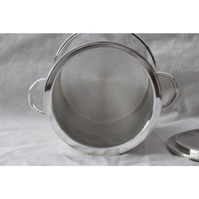 Silver Ice Bucket with Lid, 1970s For Sale - Image 12 of 18