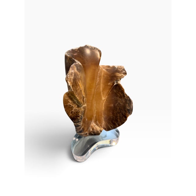 An exceptional mid-century modern abstract biomorphic stone sculpture by artist Van Noorden, dating to the 1970s. This...