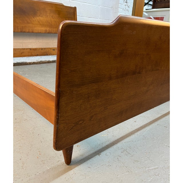Wood Mid-Century Attributed to Russel Wright for Conant Ball Walnut Bed Frame For Sale - Image 7 of 9