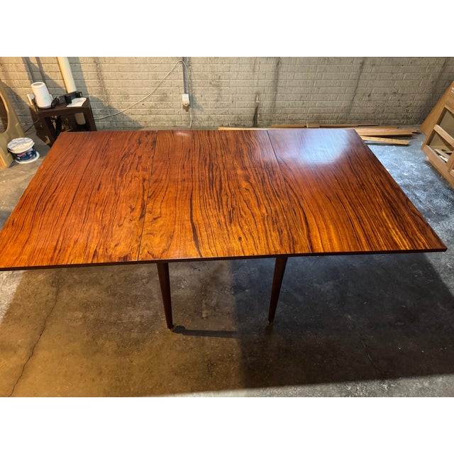 MCM drop leaf gatefold table, rosewood 75.5 inches long at the longest 43.5 inches wide 30.5 inches tall Gorgeous MCM...