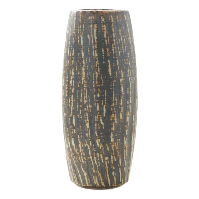 Brown & Yellow Vase by Gunnar Nylund for Rörstrand For Sale