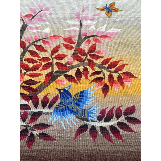 French Tapestry by Michèle Ray Arbre Dor for Aubusson, 1950s For Sale - Image 3 of 18