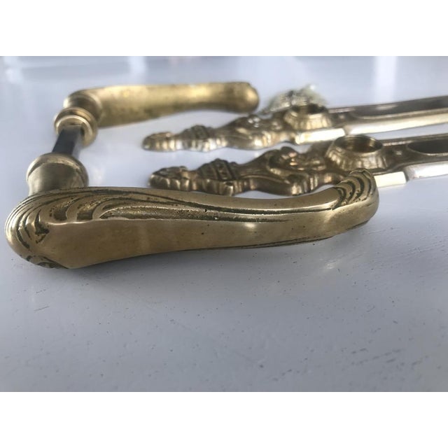 Art Nouveau Brass Handles and Signboards, 1950s, Set of 4 For Sale - Image 13 of 18