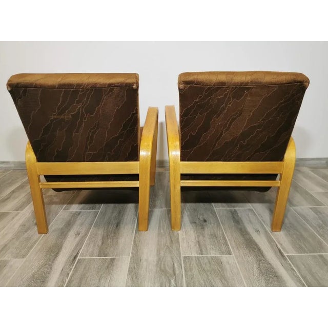 Textile Set of Armchairs by K. Kozelka & A. Kropacek For Sale - Image 7 of 18