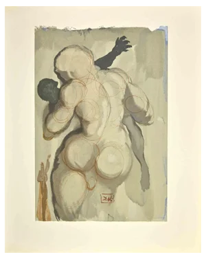 Salvador Dali, Violence, Woodcut, 1963