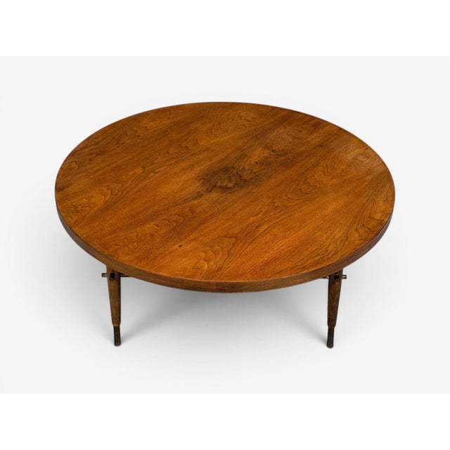 1960s Paul McCobb Attr., Coffee Table, Walnut, Brass, Usa, 1950s For Sale - Image 5 of 9