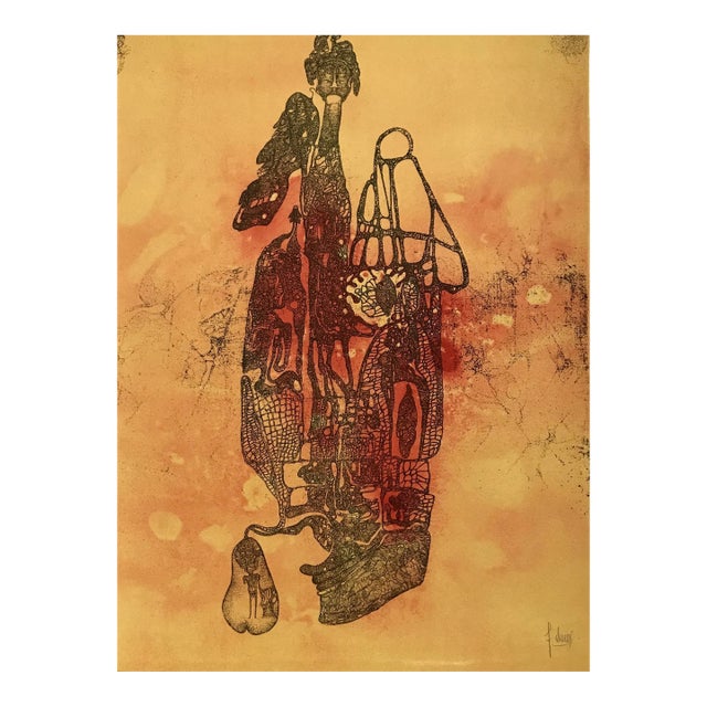 1972 Fred Deux Signed Original Lithograph Vertige Du Il For Sale