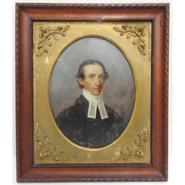 Early 20th Century Lady and Gentleman Oil on Board Set of Two Framed Paintings For Sale - Image 4 of 9