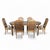 Oak and Cane Dining Set With Oval Extending Table and Six Chairs For Sale - Image 4 of 7