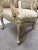 Cream French Louis XV Style Bergère Armchair, Painted Frame, Floral Embroidery, a Pair For Sale - Image 8 of 15