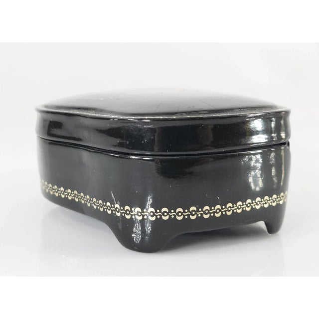 1990s Russian Lacquer Fedoskino School Painted Box For Sale - Image 9 of 13