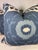 Custom pair of 22" pillows covered in Schumacher "Samarkind Ikat II" in color porcelain. These pillows are self welted,...