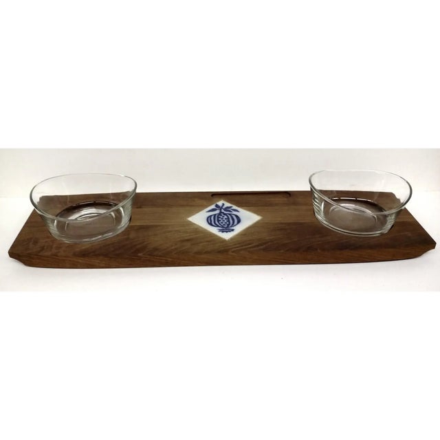 Ernest Sohn Mid-Century Cheese Dip Walnut Platter For Sale - Image 10 of 10