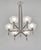 Ezan French Art Deco Nickeled Bronze & Geometric Glass 6-Armed Chandelier by Ejg 1930s For Sale - Image 4 of 13