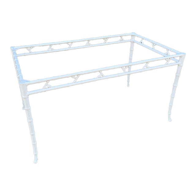 Phyllis Morris Faux Bamboo Patio Table for Kessler Industries, 1960s For Sale