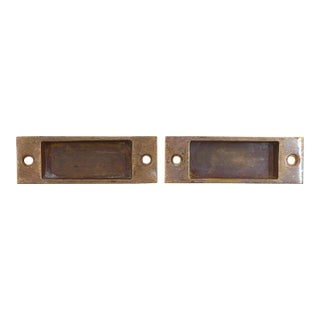 Pair of Vintage 2.875 In. Brass Window Sash Lifts For Sale
