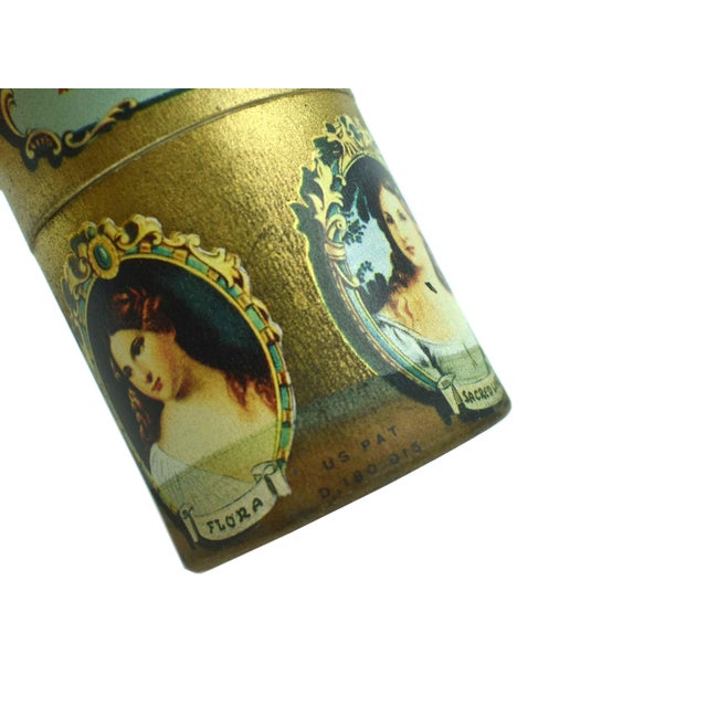 Vintage Italian Match Box With Woman in Titian's Paintings Design - Set of 4 With Original Matches For Sale - Image 10 of 10