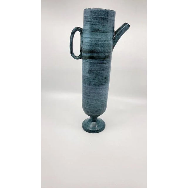 Blue Pitcher by Jean de Lespinasse, 1950s For Sale - Image 8 of 8