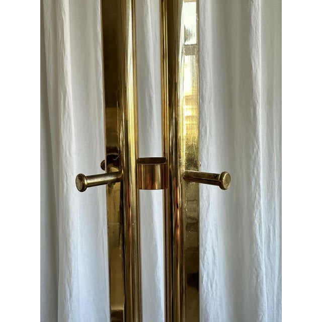 Mid-Century Brass Standing Coat Rack with Hangers, 1970s For Sale - Image 9 of 18