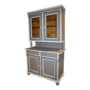 19th Century Danish Painted Pine Hutch