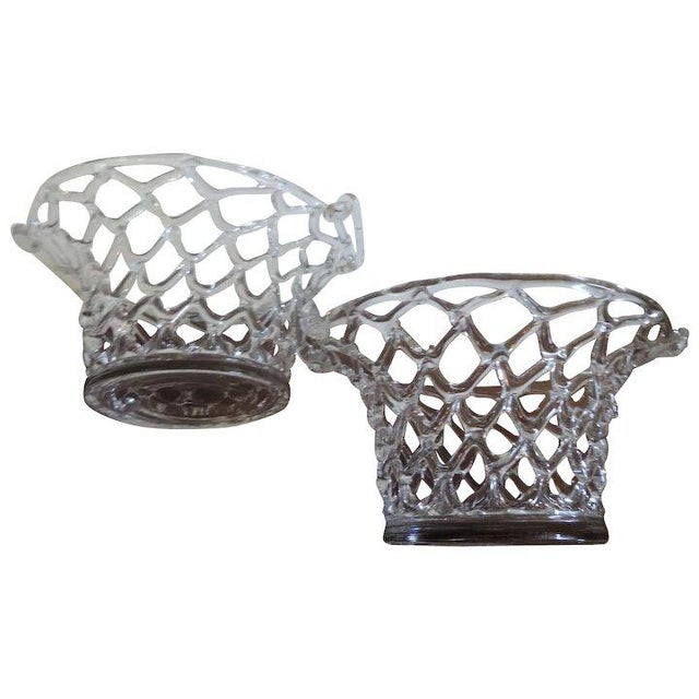 19th Century American Blown Glass Centerpiece Fruit Basket Bowls A Pair Chairish