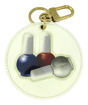 Louis Vuitton White Vernis Nail Polish Key Holder Bag Charm