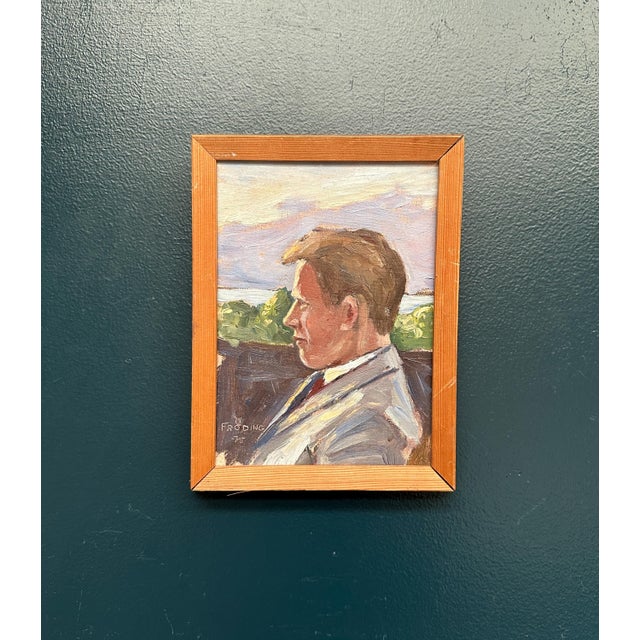 Fröding, Portrait, 1975, Oil on Canvas, Framed For Sale - Image 16 of 18