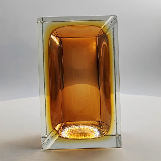 Brown Rectangular Ashtray in Murano Glass attributed to Flavio Poli for Seguso, 1960s For Sale - Image 8 of 10