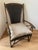 American Vintage American Bamboo Armchair With Silk Feathers Pillow For Sale - Image 3 of 4
