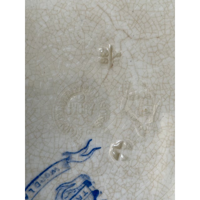 Antique Staffordshire Blue and White Ironstone "Woodland" Bowl by William Brownfield & Sons For Sale - Image 12 of 12