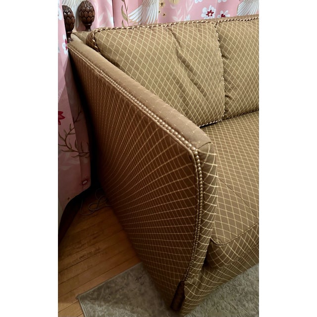 1980s Vintage Sherrill Furniture Knole Style Hollywood Regency Sofa For Sale - Image 6 of 7