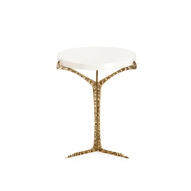 Not Yet Made - Made To Order Alentejo Side Table with White Lacquered Top from Insidherland For Sale - Image 5 of 5