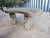 Sculpture Materials Vintage Pebbled Concrete Garden Bench For Sale - Image 7 of 12