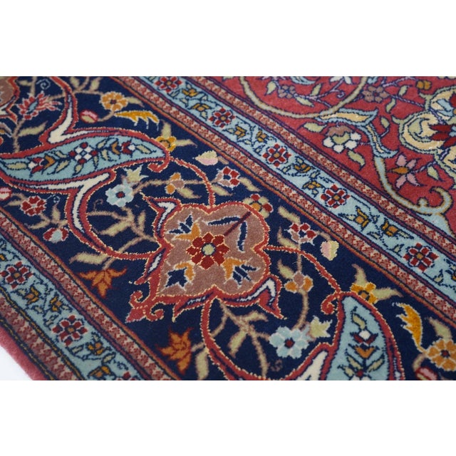 Extremely Fine Wntique Persian Tehran Wool Rug 4'7'' X 6'8'' For Sale - Image 4 of 10