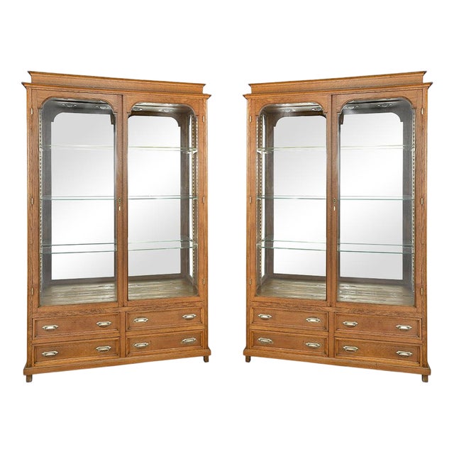 Art Deco Display Cases, Set of 2 For Sale