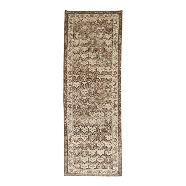 Antique Chocolate Malayer Runner - 3'5" x 9'7" For Sale