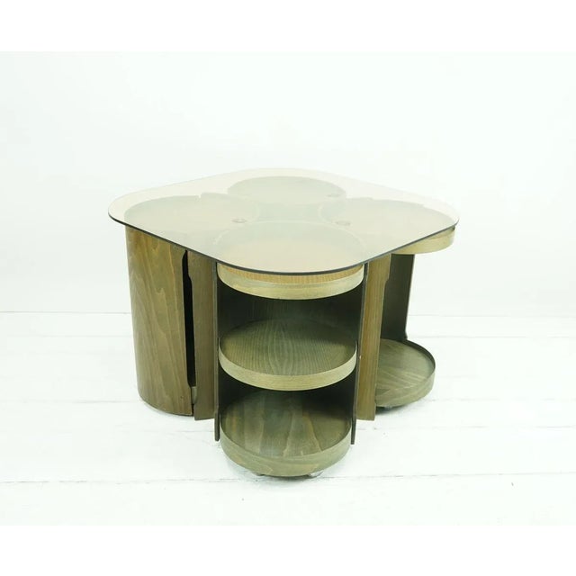 Object: coffee table or coffee table time: original in 1950 manufacturer: dřevotvar jablonné nad orlicí dimensions: w 80 |...