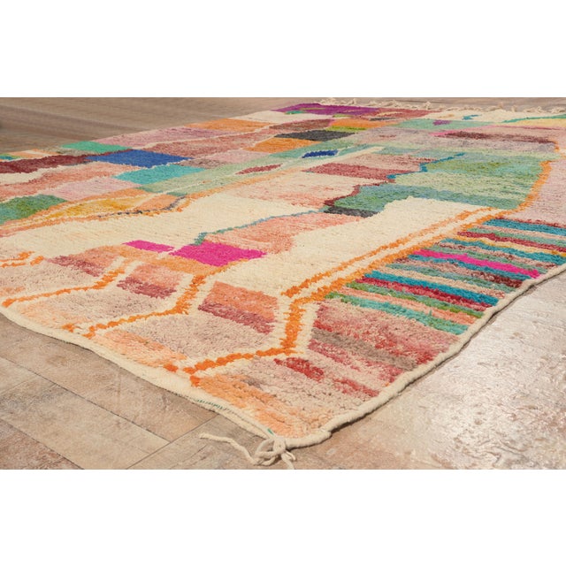 Beige Contemporary Boujad Moroccan Rug, 10'03 X 12'04 For Sale - Image 8 of 10