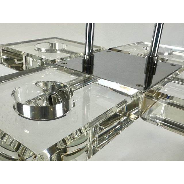 Vintage Crystal Glass Pendant Lamp, 1990s For Sale - Image 4 of 11