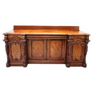 Carved Wood Sideboard, Early 20th Century For Sale