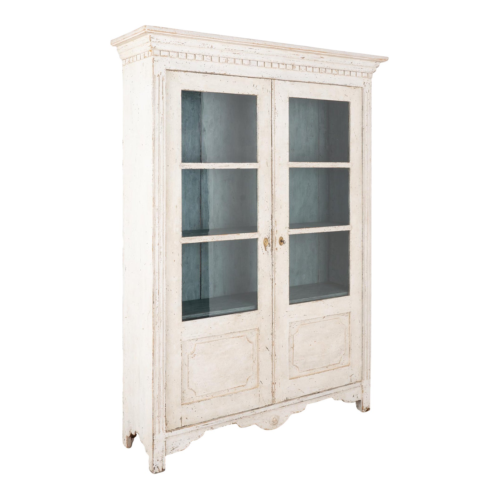 White Painted Bookcase Display Sweden Circa 182040 Chairish