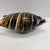 Murano Vintage MCM Murano Style Art Glass Conch Shell Brown Swirl Paperweight For Sale - Image 4 of 8