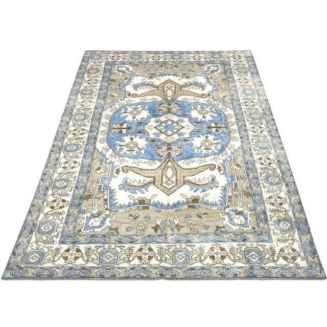 1960s 1960s Turkish Oushak Rug For Sale - Image 5 of 6