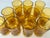 Set of 12 Vintage Mid Century Morgantown Amber Crinkled Glasses For Sale - Image 4 of 9