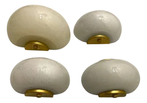 Murano Glass Brass Pulegoso Sconces, 1970s, Set of 4